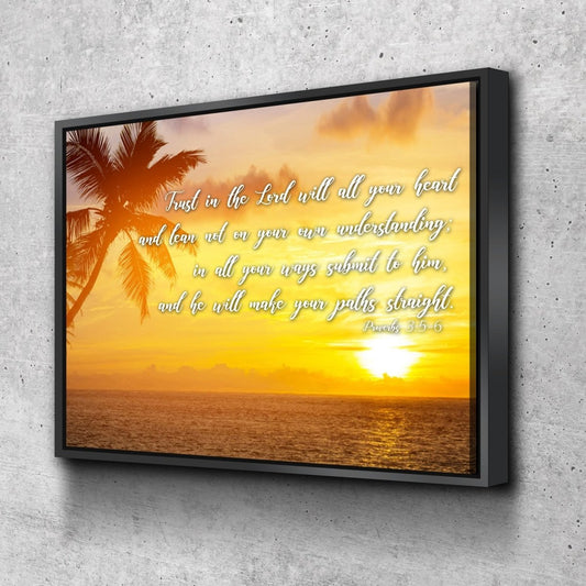 Proverbs 35-6 #7 Niv Trust In The Lord Christian Scripture Wall Art Canvas - Christian Canvas Wall Art