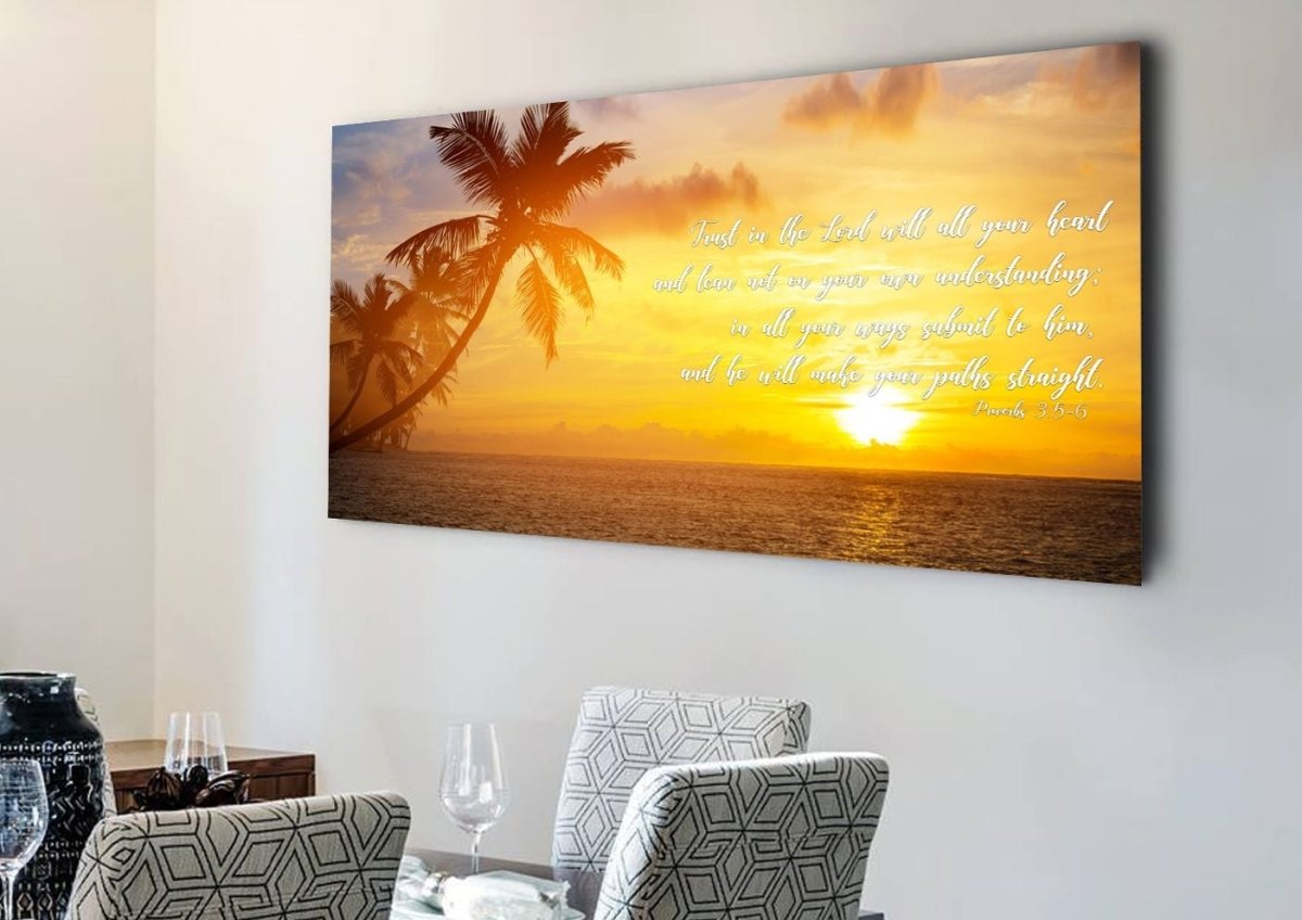 Proverbs 35-6 #7 Niv Trust In The Lord Christian Scripture Wall Art Canvas - Christian Canvas Wall Art
