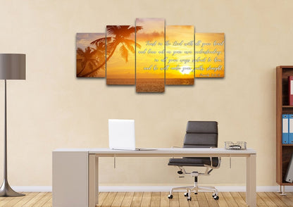 Proverbs 35-6 #7 Niv Trust In The Lord Christian Scripture Wall Art Canvas - Christian Canvas Wall Art