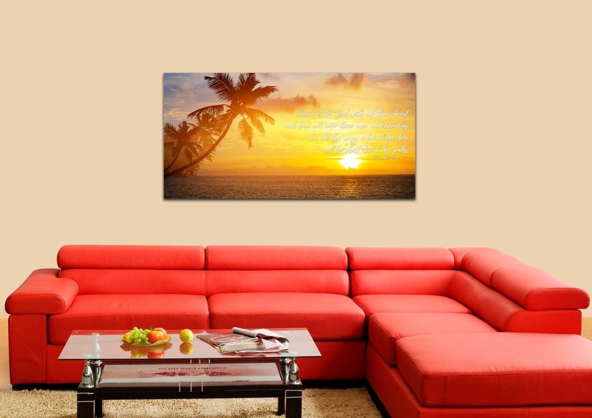 Proverbs 35-6 #7 Niv Trust In The Lord Christian Scripture Wall Art Canvas - Christian Canvas Wall Art