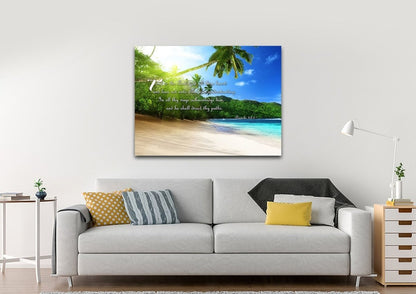 Proverbs 35-6 Kjv 'Trust In The Lord' Christian Scripture Wall Art Canvas - Christian Canvas Wall Art