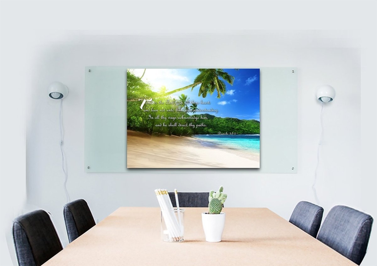 Proverbs 35-6 Kjv 'Trust In The Lord' Christian Scripture Wall Art Canvas - Christian Canvas Wall Art