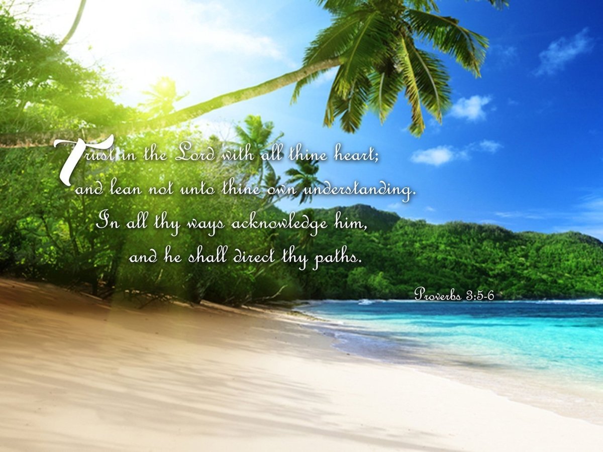 Proverbs 35-6 Kjv 'Trust In The Lord' Christian Scripture Wall Art Canvas - Christian Canvas Wall Art