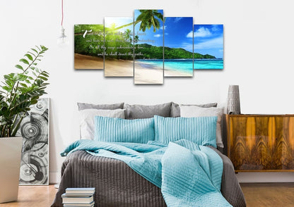 Proverbs 35-6 Kjv 'Trust In The Lord' Christian Scripture Wall Art Canvas - Christian Canvas Wall Art