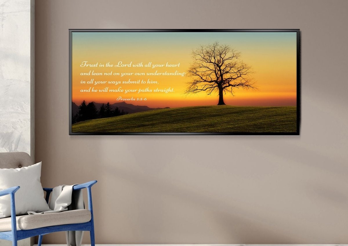 Proverbs 35-6 Niv #49 Bible Verse Canvas Wall Art - Christian Canvas Wall Art