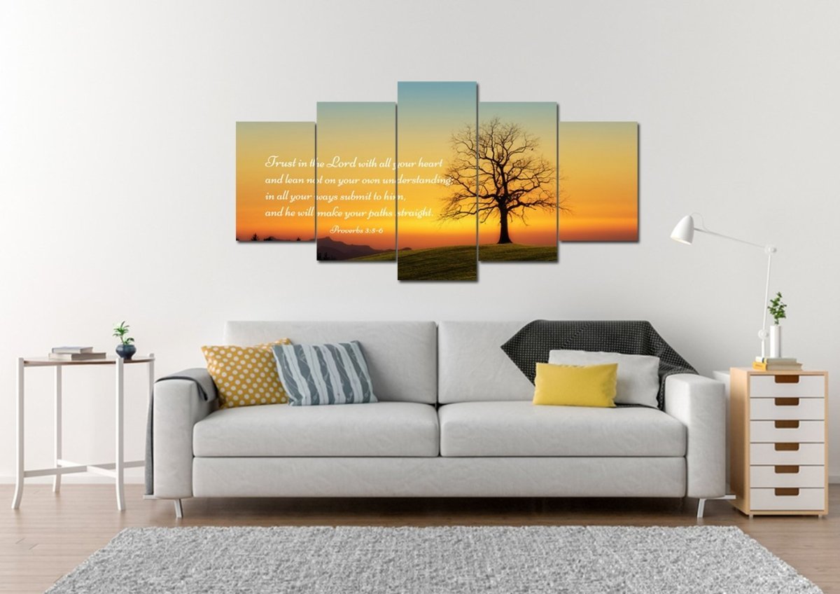 Proverbs 35-6 Niv #49 Bible Verse Canvas Wall Art - Christian Canvas Wall Art