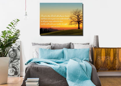 Proverbs 35-6 Niv #49 Bible Verse Canvas Wall Art - Christian Canvas Wall Art