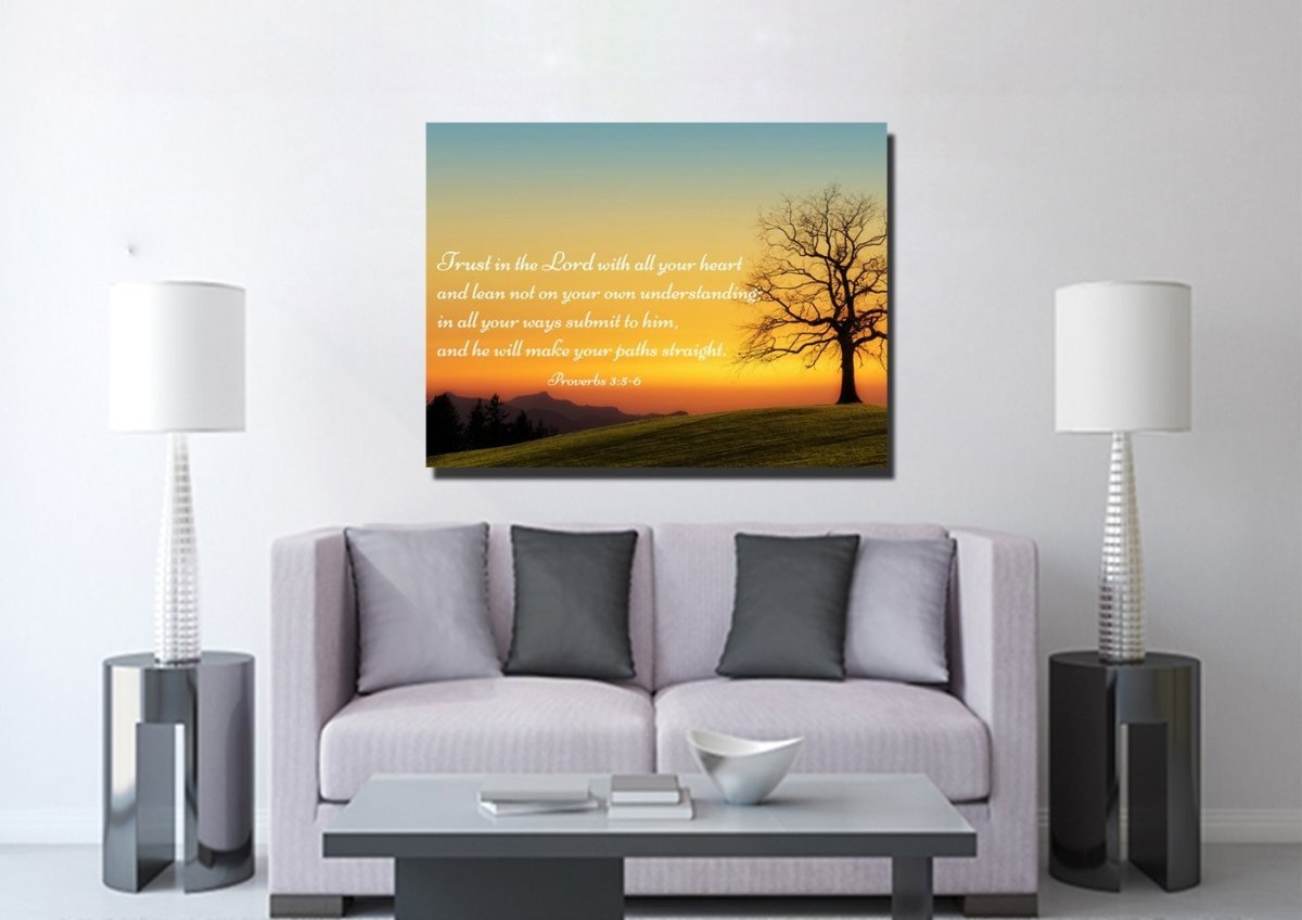 Proverbs 35-6 Niv #49 Bible Verse Canvas Wall Art - Christian Canvas Wall Art