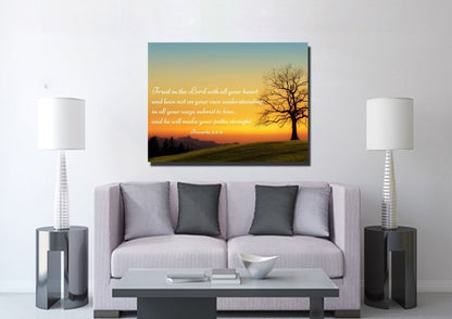 Proverbs 35-6 Niv #49 Bible Verse Canvas Wall Art - Christian Canvas Wall Art