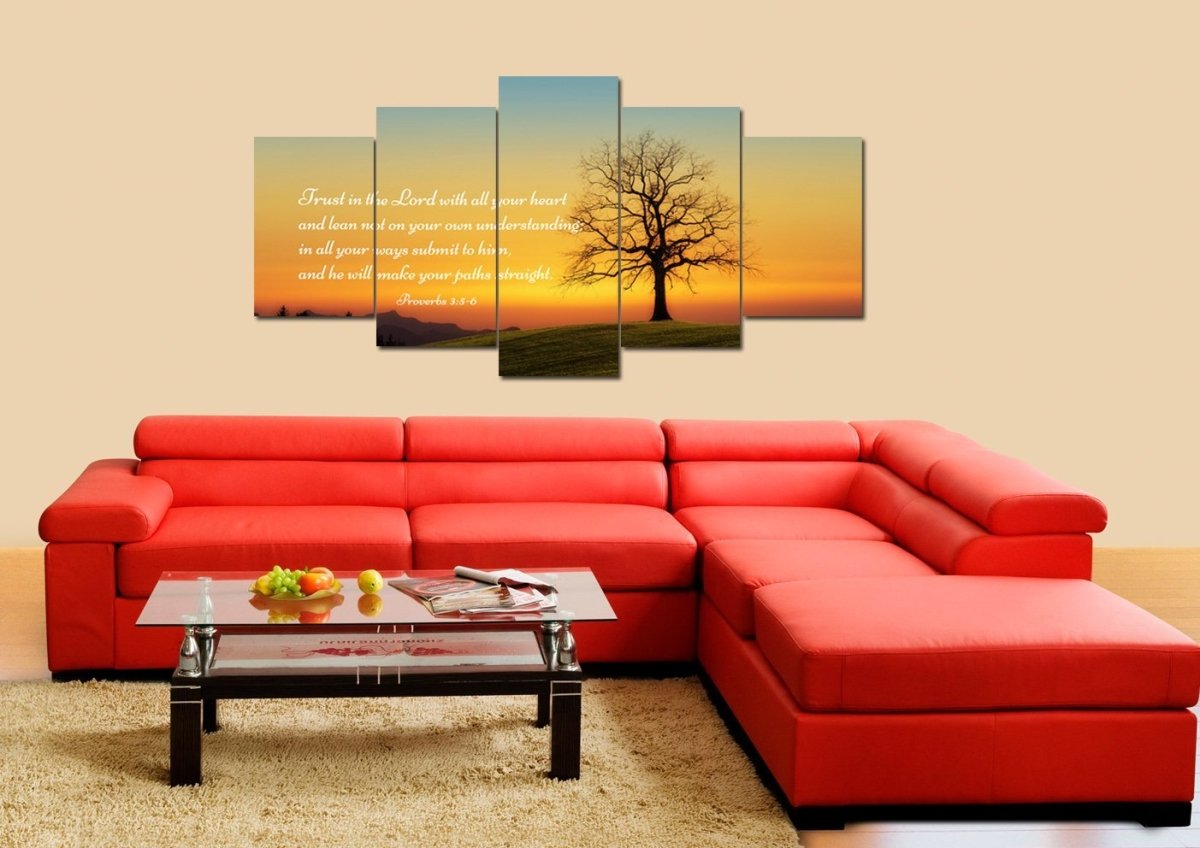 Proverbs 35-6 Niv #49 Bible Verse Canvas Wall Art - Christian Canvas Wall Art