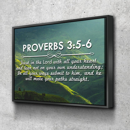 Proverbs 35-6 Niv #51 Bible Verse Canvas Wall Art - Christian Canvas Wall Art