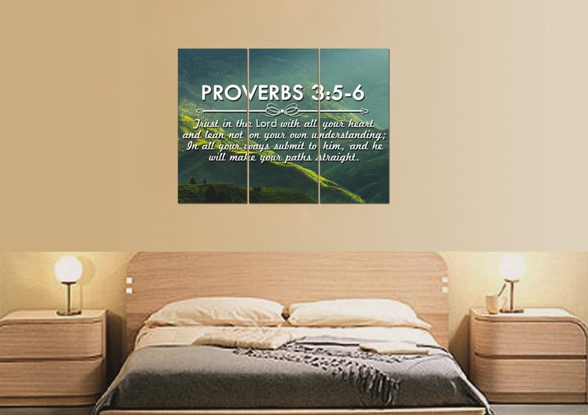 Proverbs 35-6 Niv #51 Bible Verse Canvas Wall Art - Christian Canvas Wall Art