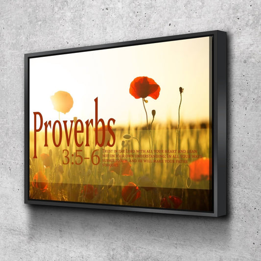 Proverbs 35-6 Niv #53 Bible Verse Canvas Wall Art - Christian Canvas Wall Art