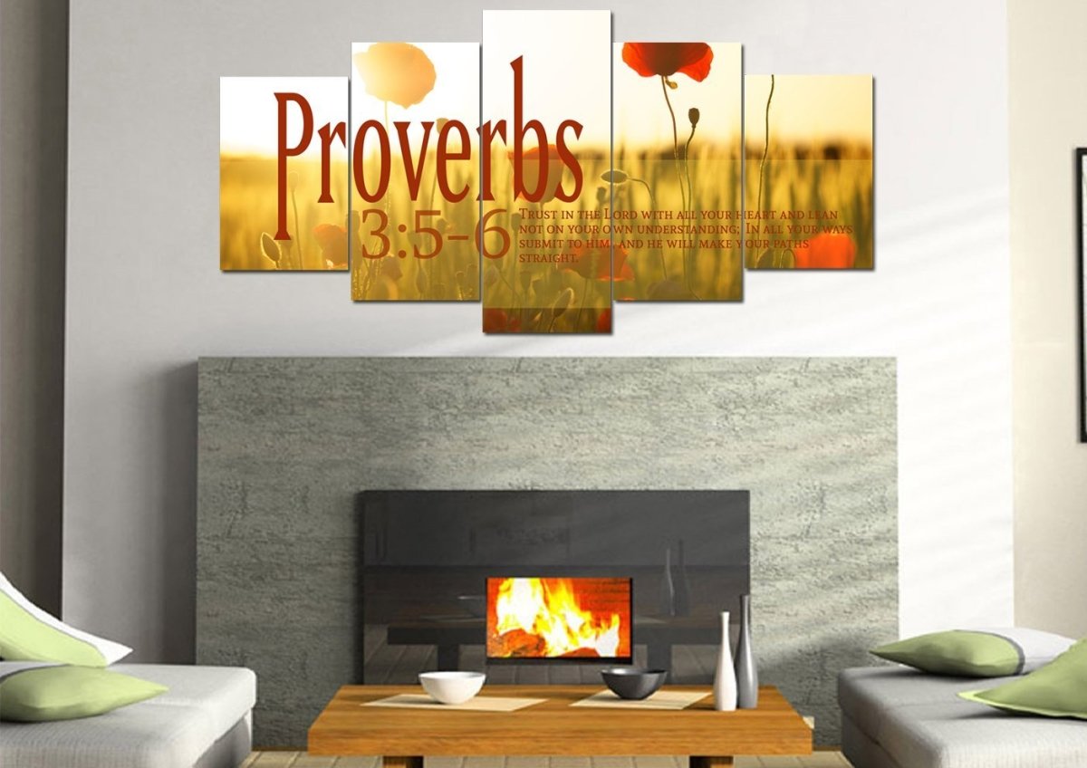 Proverbs 35-6 Niv #53 Bible Verse Canvas Wall Art - Christian Canvas Wall Art