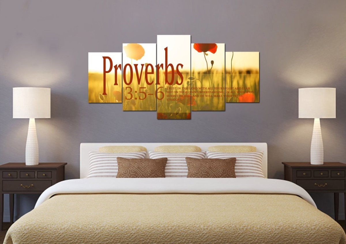 Proverbs 35-6 Niv #53 Bible Verse Canvas Wall Art - Christian Canvas Wall Art