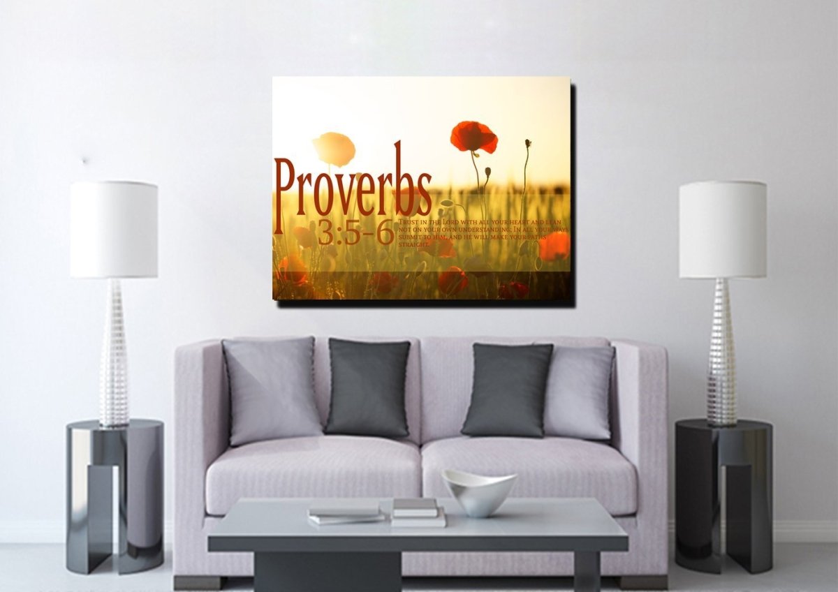 Proverbs 35-6 Niv #53 Bible Verse Canvas Wall Art - Christian Canvas Wall Art