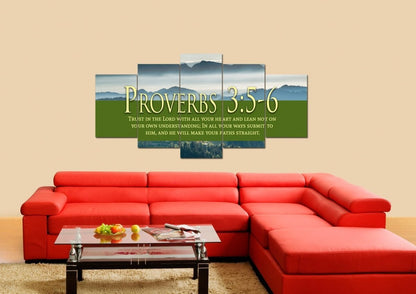 Proverbs 35-6 Niv #54 Bible Verse Canvas Wall Art - Christian Canvas Wall Art