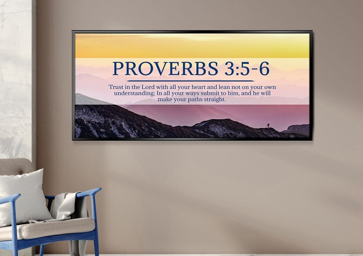 Proverbs 35-6 Niv #55 Bible Verse Canvas Wall Art - Christian Canvas Wall Art