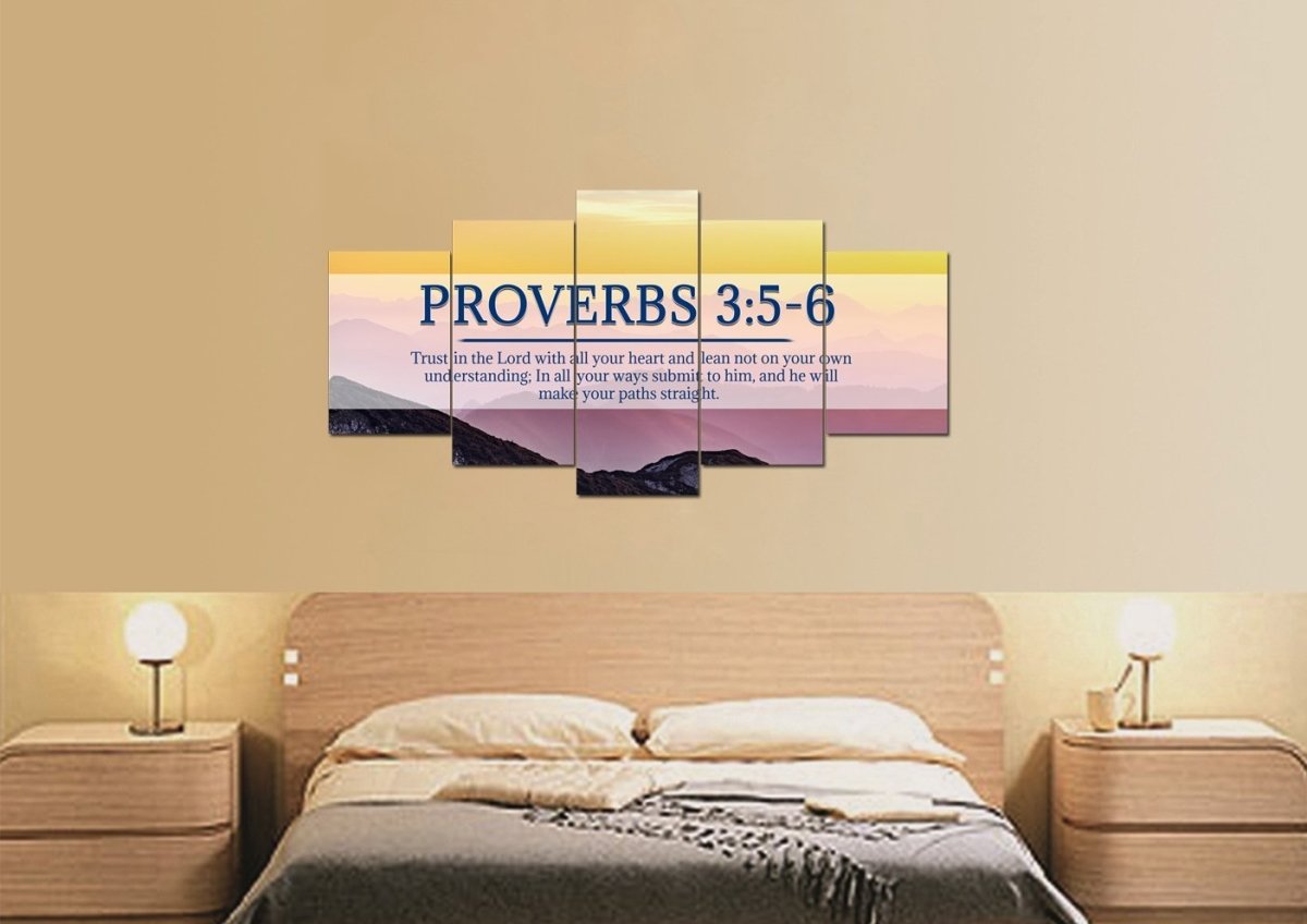 Proverbs 35-6 Niv #55 Bible Verse Canvas Wall Art - Christian Canvas Wall Art