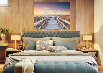 Proverbs 35-6 Niv In All Your Ways Submit To Him Bible Verse Wall Art Canvas - Christian Canvas Wall Art