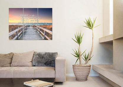 Proverbs 35-6 Niv In All Your Ways Submit To Him Bible Verse Wall Art Canvas - Christian Canvas Wall Art