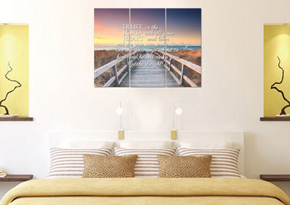 Proverbs 35-6 Niv In All Your Ways Submit To Him Bible Verse Wall Art Canvas - Christian Canvas Wall Art