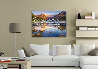 Proverbs 35-6 Niv Trust In The Lord Bible Verse Canvas Wall Art
