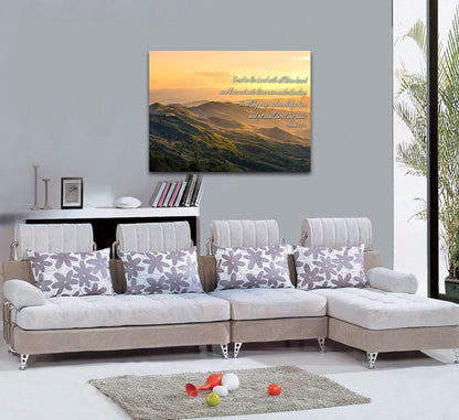 Proverbs 35-6 'Trust In The Lord With All Thine Heart' Christian Scripture Wall Art Canvas - Christian Canvas Wall Art