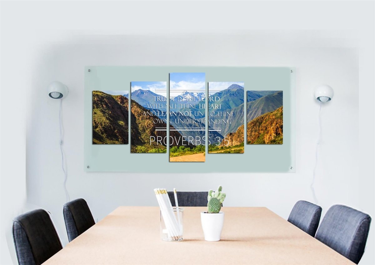 Proverbs 35 #3 Kjv Trust In The Lord With All Thine Heart Bible Verse Wall Art Canvas - Christian Canvas Wall Art