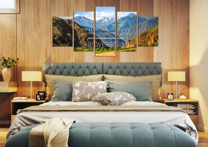 Proverbs 35 #3 Kjv Trust In The Lord With All Thine Heart Bible Verse Wall Art Canvas - Christian Canvas Wall Art