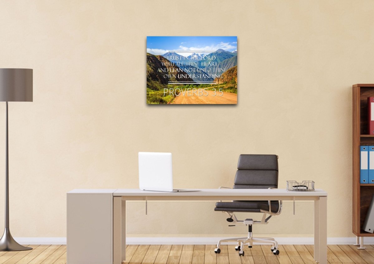 Proverbs 35 #3 Kjv Trust In The Lord With All Thine Heart Bible Verse Wall Art Canvas - Christian Canvas Wall Art