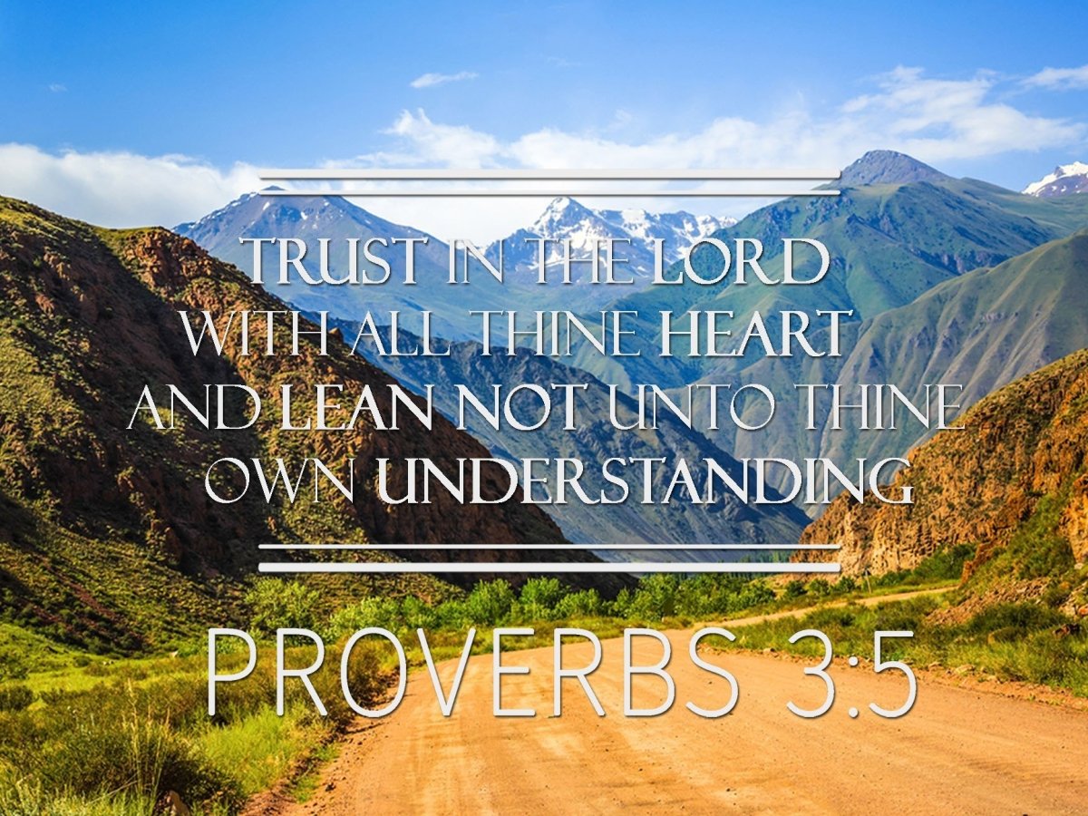 Proverbs 35 #3 Kjv Trust In The Lord With All Thine Heart Bible Verse Wall Art Canvas - Christian Canvas Wall Art