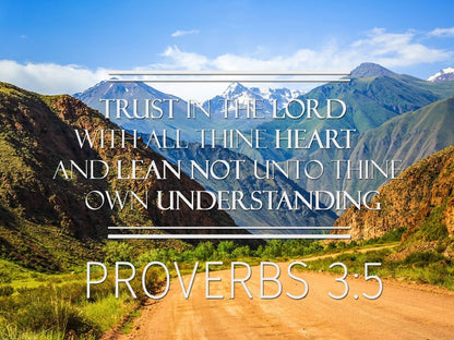 Proverbs 35 #3 Kjv Trust In The Lord With All Thine Heart Bible Verse Wall Art Canvas - Christian Canvas Wall Art