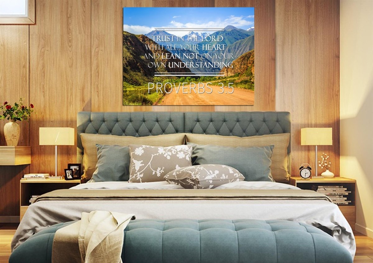 Proverbs 35 #3 Niv Trust In The Lord Bible Verse Wall Art Canvas - Christian Canvas Wall Art