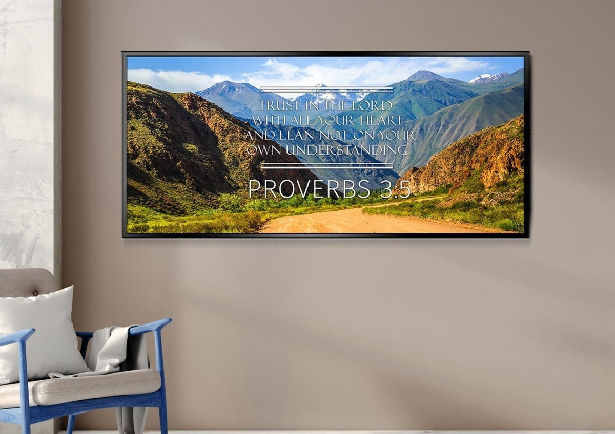Proverbs 35 #3 Niv Trust In The Lord Bible Verse Wall Art Canvas - Christian Canvas Wall Art