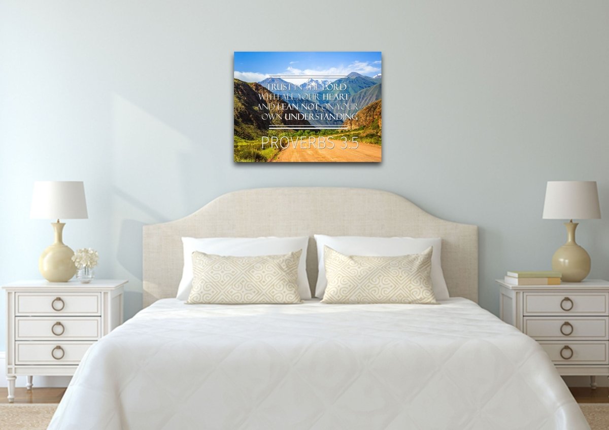 Proverbs 35 #3 Niv Trust In The Lord Bible Verse Wall Art Canvas - Christian Canvas Wall Art