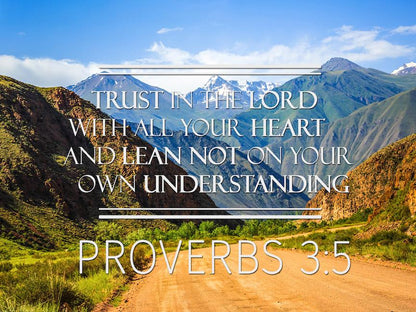 Proverbs 35 #3 Niv Trust In The Lord Bible Verse Wall Art Canvas - Christian Canvas Wall Art