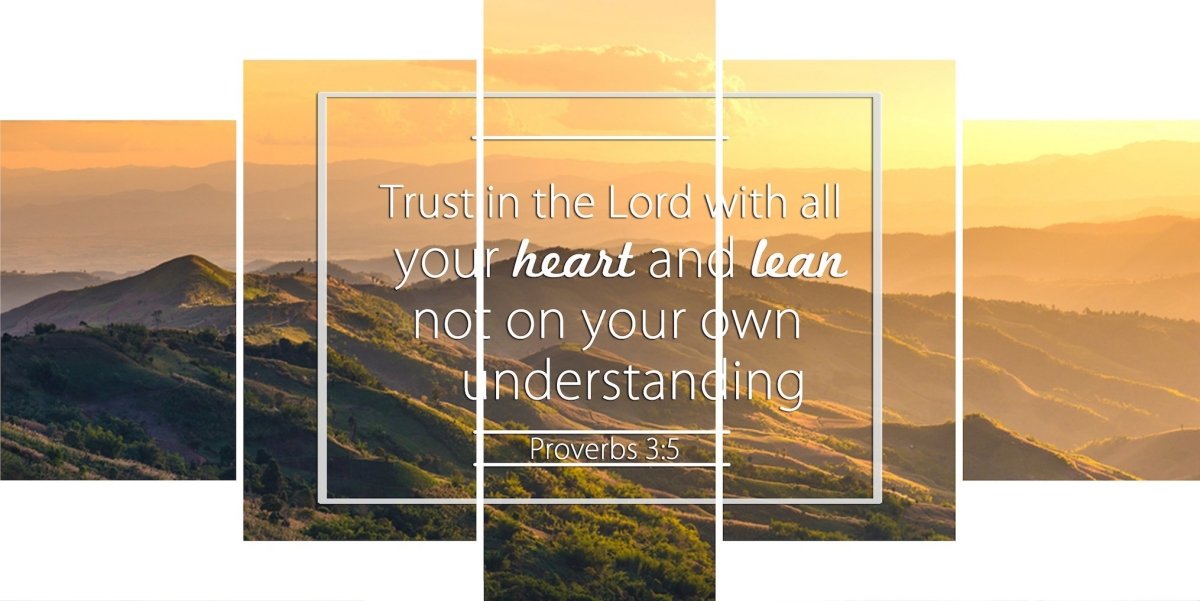Proverbs 35 #7 Niv Trust In The Lord Bible Verse Wall Art Canvas - Christian Canvas Wall Art