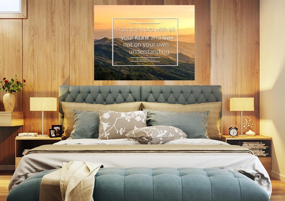 Proverbs 35 #7 Niv Trust In The Lord Bible Verse Wall Art Canvas - Christian Canvas Wall Art