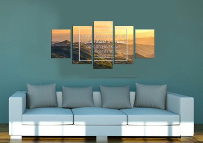 Proverbs 35 #7 Niv Trust In The Lord Bible Verse Wall Art Canvas - Christian Canvas Wall Art