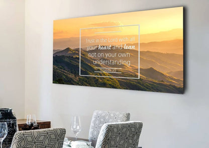 Proverbs 35 #7 Niv Trust In The Lord Bible Verse Wall Art Canvas - Christian Canvas Wall Art