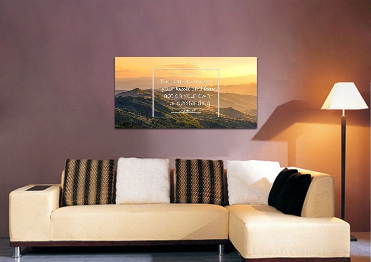 Proverbs 35 #7 Niv Trust In The Lord Bible Verse Wall Art Canvas - Christian Canvas Wall Art
