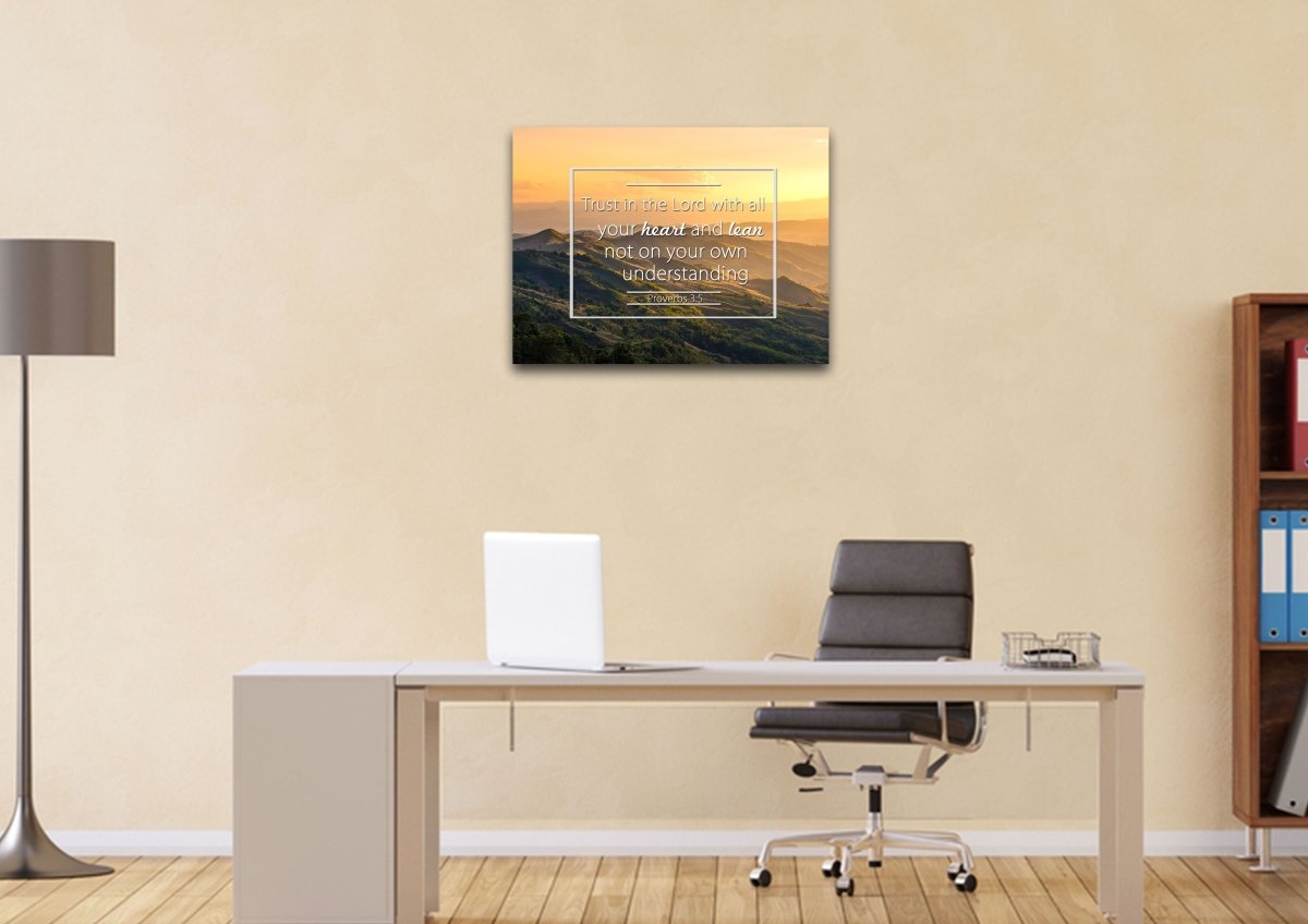 Proverbs 35 #7 Niv Trust In The Lord Bible Verse Wall Art Canvas - Christian Canvas Wall Art