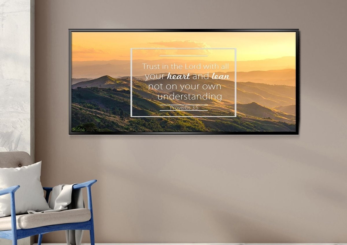 Proverbs 35 #7 Niv Trust In The Lord Bible Verse Wall Art Canvas - Christian Canvas Wall Art