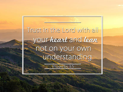 Proverbs 35 #7 Niv Trust In The Lord Bible Verse Wall Art Canvas - Christian Canvas Wall Art