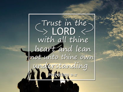 Proverbs 35 Kjv Trust In The Lord With All Thine Heart Bible Verse Wall Art Canvas - Christian Canvas Wall Art