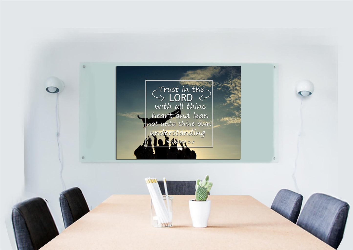 Proverbs 35 Kjv Trust In The Lord With All Thine Heart Bible Verse Wall Art Canvas - Christian Canvas Wall Art