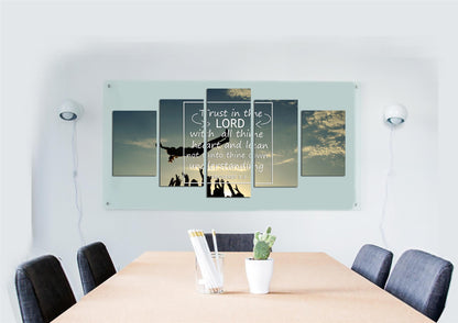 Proverbs 35 Kjv Trust In The Lord With All Thine Heart Bible Verse Wall Art Canvas - Christian Canvas Wall Art