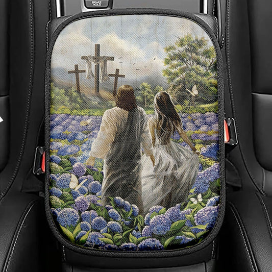 Proverbs 3 5 Trust In The Lord With All Your Heart Seat Box Cover, Christian Car Center Console Cover