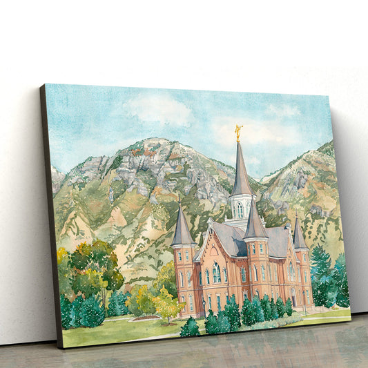 Provo City Center Temple Canvas Wall Art - Jesus Christ Picture - Canvas Christian Wall Art